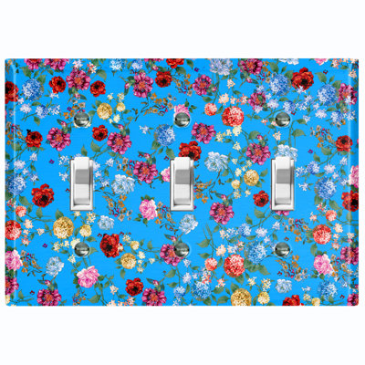 Landscape & Nature 3 - Gang Toggle Light Switch Standard Wall Plate