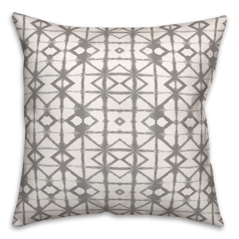 Housse et insert de coussin d'extérieur, Gris, 18 po x 18 po, Carré