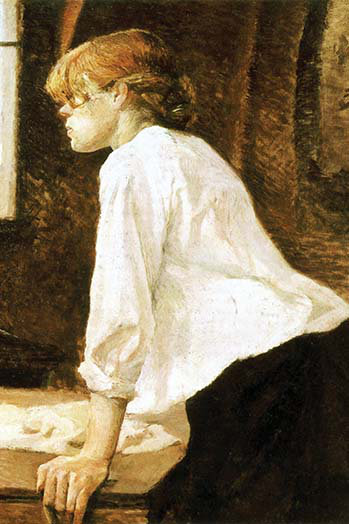 L’imprimé « the laundress » par toulouse-lautrec-imprimé, H 30 po x l 20 po