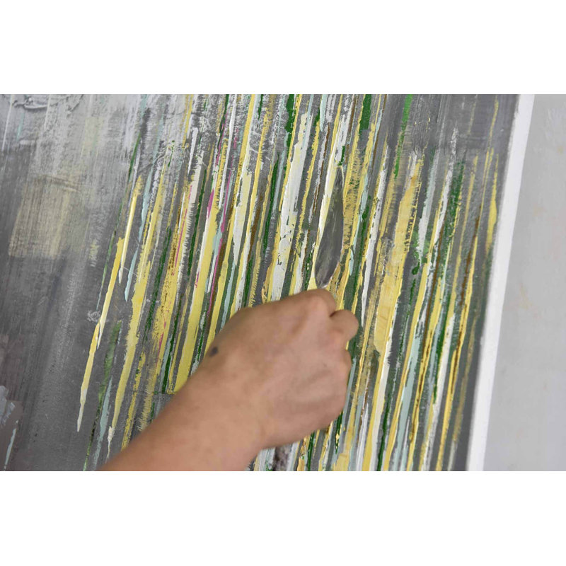 Hand -painted colored obscurity acrylic painting