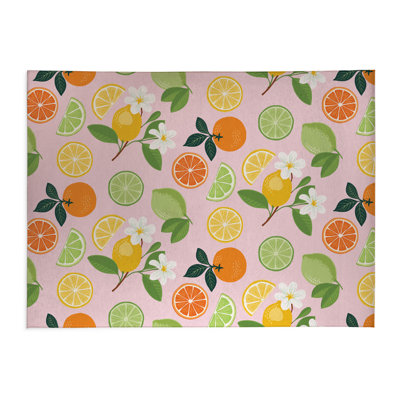 Sunny Citrus Thin Lightweight Kitchen Mat