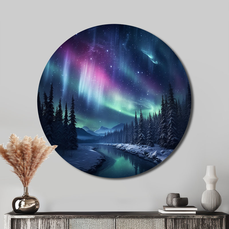Haaziq - Landscapes Round Metal Art Prints, 16" H x 16" W