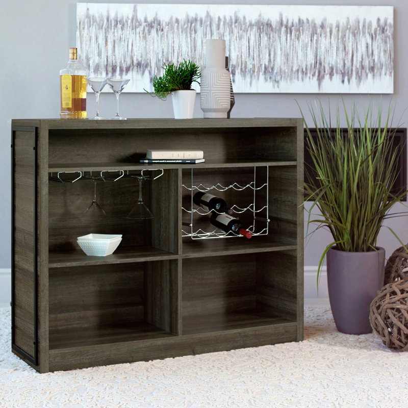 Armoire à vin en bois vieilli à 5 tablettes Garrison