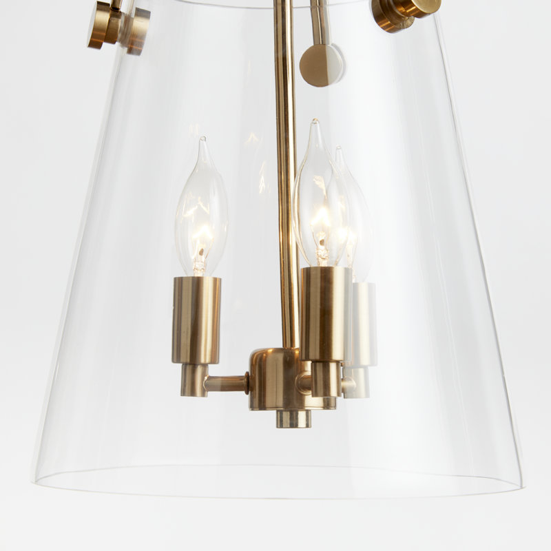 Capra Pendant Small, Gold, 16.5" H x 11" W x 11" D