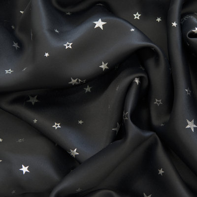 Silver Foil Star Blackout Curtains
