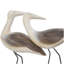 Sculpture Cole and Grey Polystone Family Bird avec base de pierre crème