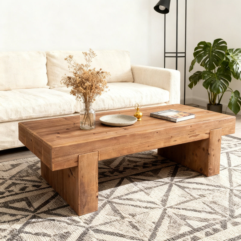 Table basse moderne pour le salon - Fabrication en bois robuste | Idée de cadeau, Brun