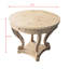 Petite table de salle à manger ronde, style, pieds courbés, grain de bois naturel, 2 tiroirs de rangement, placage de sapin, pour les dimensions latérales de la pièce,-2007695641