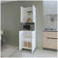Garde-manger double blanc avec rangement ouvert