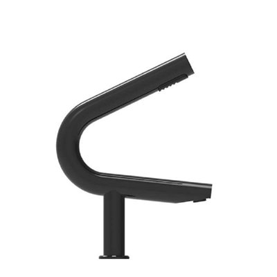 Palermo Matte Black Commercial Automatic Deck Mount Touchless Sensor Faucet with a built in Hand Dryer