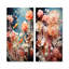Ensemble de 2 décorations murales marines sous-marines Coral Elegance II - Corail-102583509-102583506