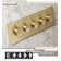 Brushed Gold Spa LED -LCD Control Display 5 Function Completed Shower System 23"x15'