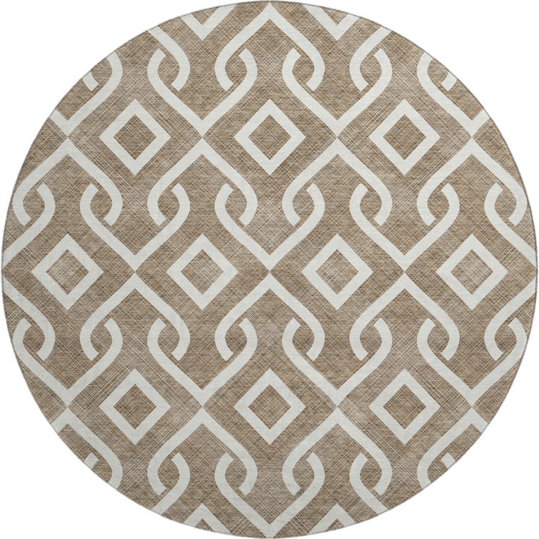 Premium Machine Washable Cerrito Brown Rug