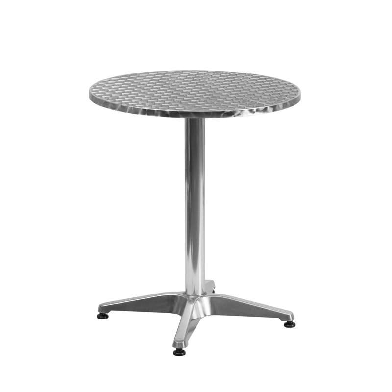 Ensemble de table de salle à manger Johannette, P 23,5 po x l 23,5 po x H 27,25 po, Argent