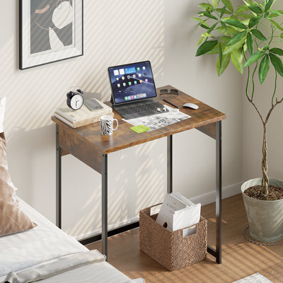 Sturdy Metal Frame Writing Desk, Compact Minimalist Computer Desk for Home Office & Bedroom