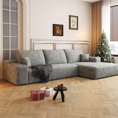 Canapé modulaire 107 po avec méridienne en L et siège profond 107 po Cloud