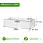 Ensemble de boîte à fleurs 13 po x l 39 po x P 16 po avec jardin surélevé en PVC pour piquets de terre, jardin et entrée-1821828298-1820924256