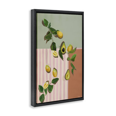 Cadre flottant Mid-Century Avocat & Citrons, design par Dani Heyward