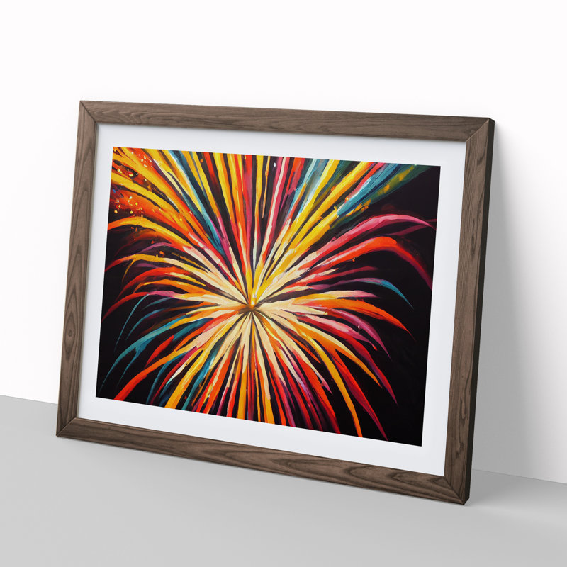 Grand Fireworks - Print, 34cm H x 46cm W, Walnut