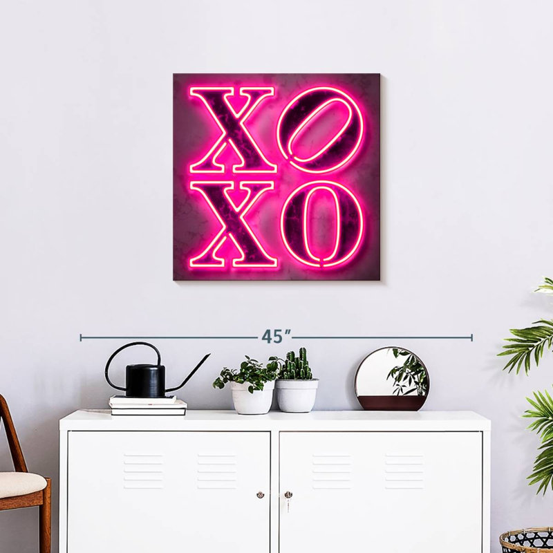 Glowing Xoxo, 24" H x 24" W