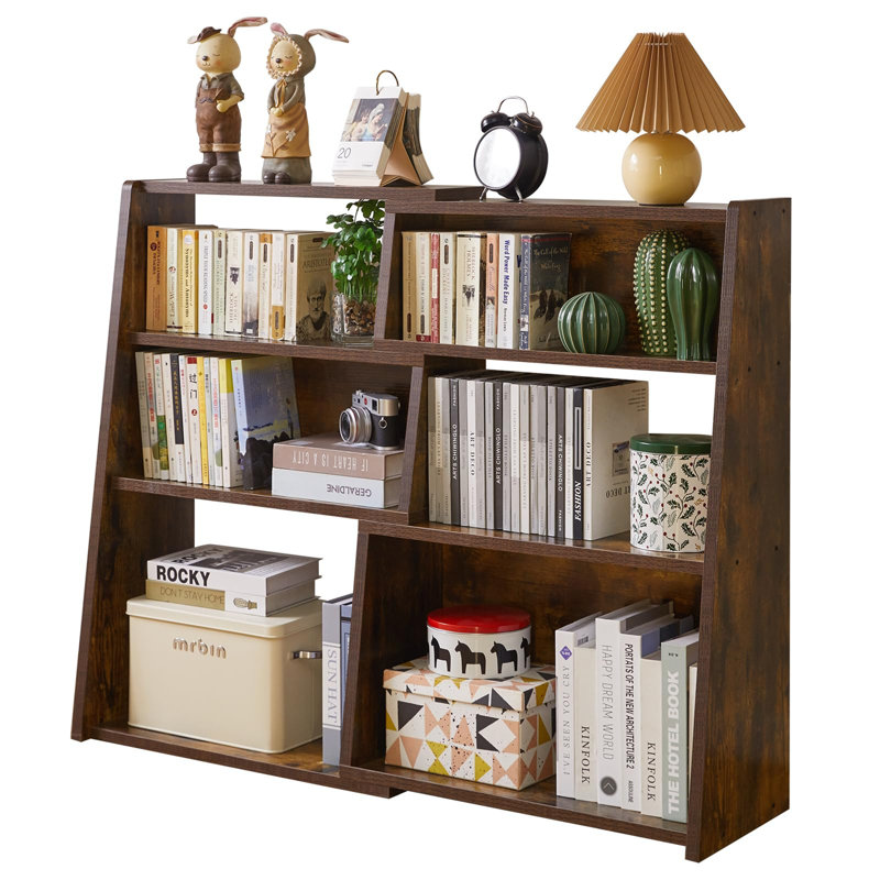 90cm H x 61.5cm W Standard Bookcase, Brown
