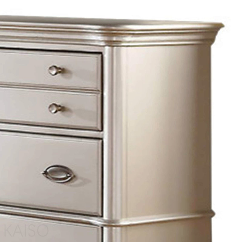 Commode classique 1 pièce avec tiroirs de rangement argent antique