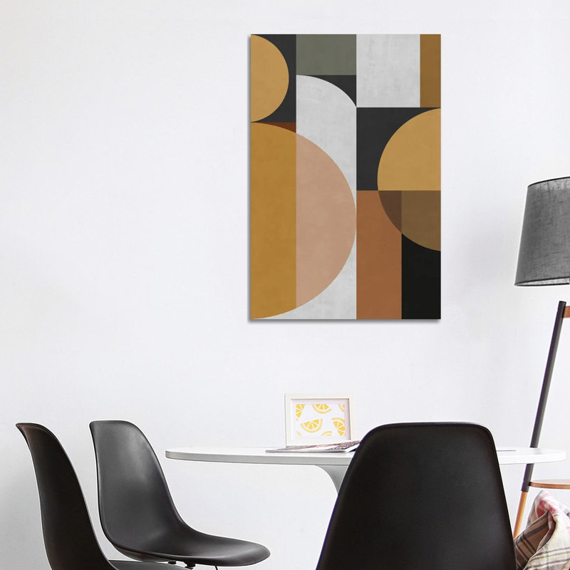 Geometric Pattern With Semicircles by Angel Estevez - Wrapped Canvas Print, 101.6 cm H x 66.04 cm W x 1.91 cm D