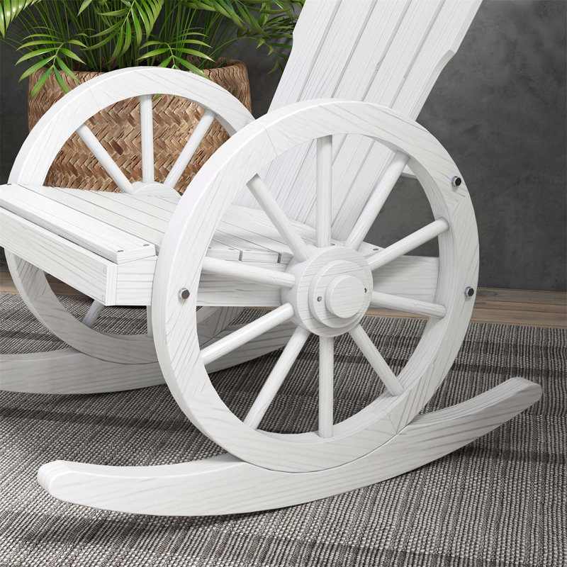 Chaise berçante Adirondack en bois Outsunny