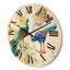 Horloge murale Peacocks and Iris Flowers-63902346
