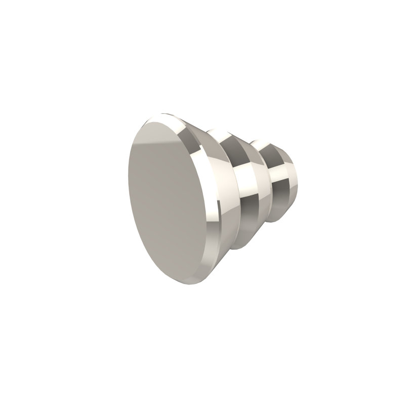 Universal Circle Conical Knob, Polished Nickel