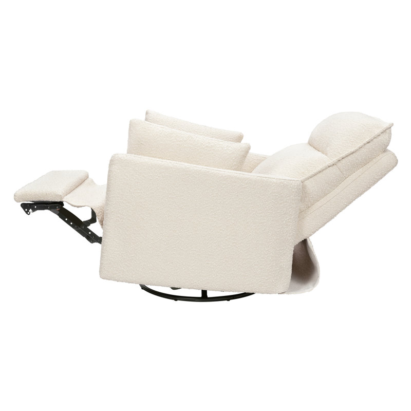Nori Extra Wide Electronic Recliner and Swivel Glider with USB port, Performance Ivory Boucle