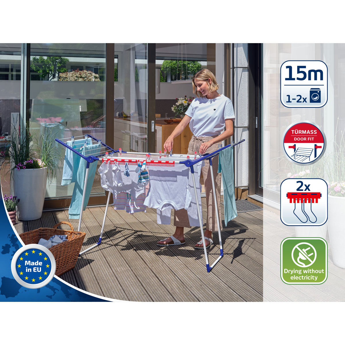 Leifheit Pegasus 150 Foldable Freestanding Drying Rack & Reviews | Wayfair