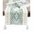 Green Abstract Print Braided Tassel Cotton Table Runner-828745334
