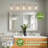 31.1 in. 5-Light Brushed Nickel Dimmable Bathroom Vanity Light with Clear Glass Shades-59132965-59132984