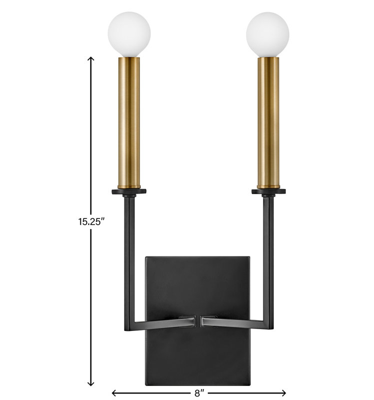 Lazlo 2-Light Two-Tone Candle Wall Sconce