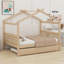 Lit en bois avec couchette