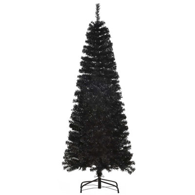 Arbre de Noël artificiel régulier (double) avec aiguilles noires
