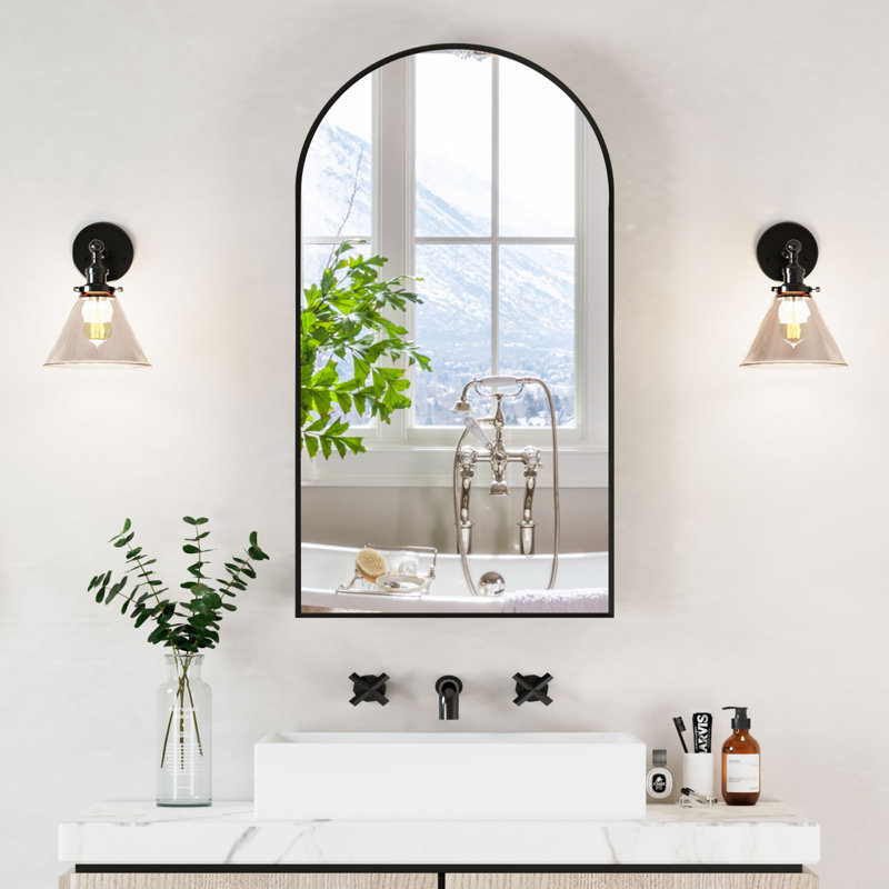 Raygen W H Wall Mounted Required Frameless Medicine Cabinet Mirror 3 Fixed, 90cm H x 50.3cm W x 12.5cm D, Matte Black