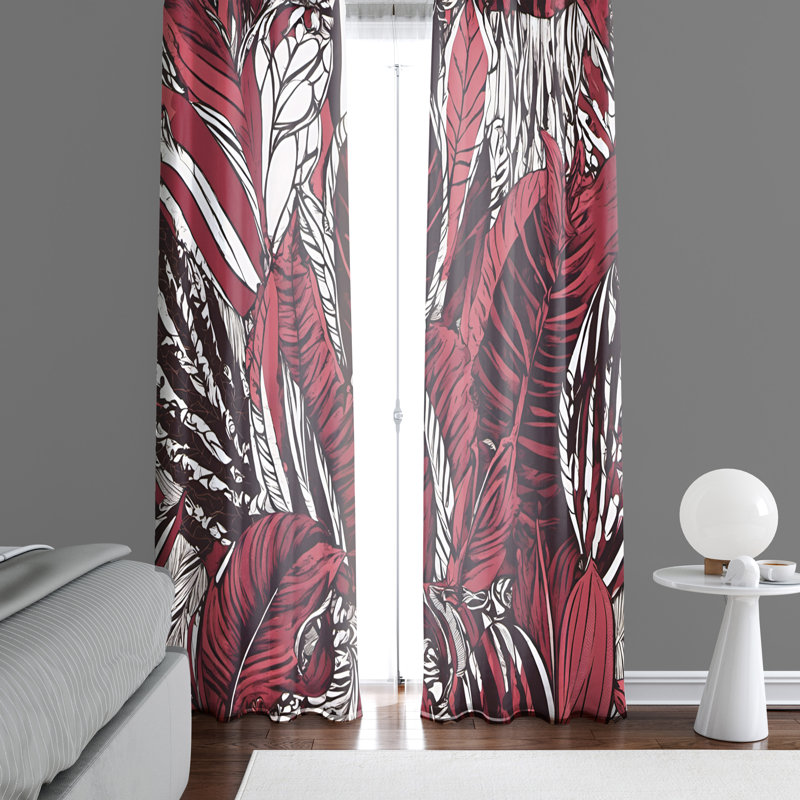Semi Sheer Curtain Pair, 40" W x 52" L