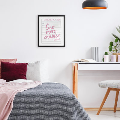 One More Chapter Please Framed Print Under Glass, design by Emily Dumas