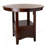 Contemporary Dining Room Counter Height 5Pc Dining Set Round Table W Leaf & 4X Side Chairs Dark Rosy Brown Finish Solid Wood