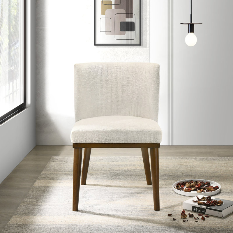Kela 18.9'' H Fabric Upholstered Side Chair, White
