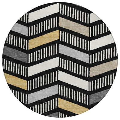 Machine Washable Indoor/Outdoor Chantille ACN2911 Geometric Rug