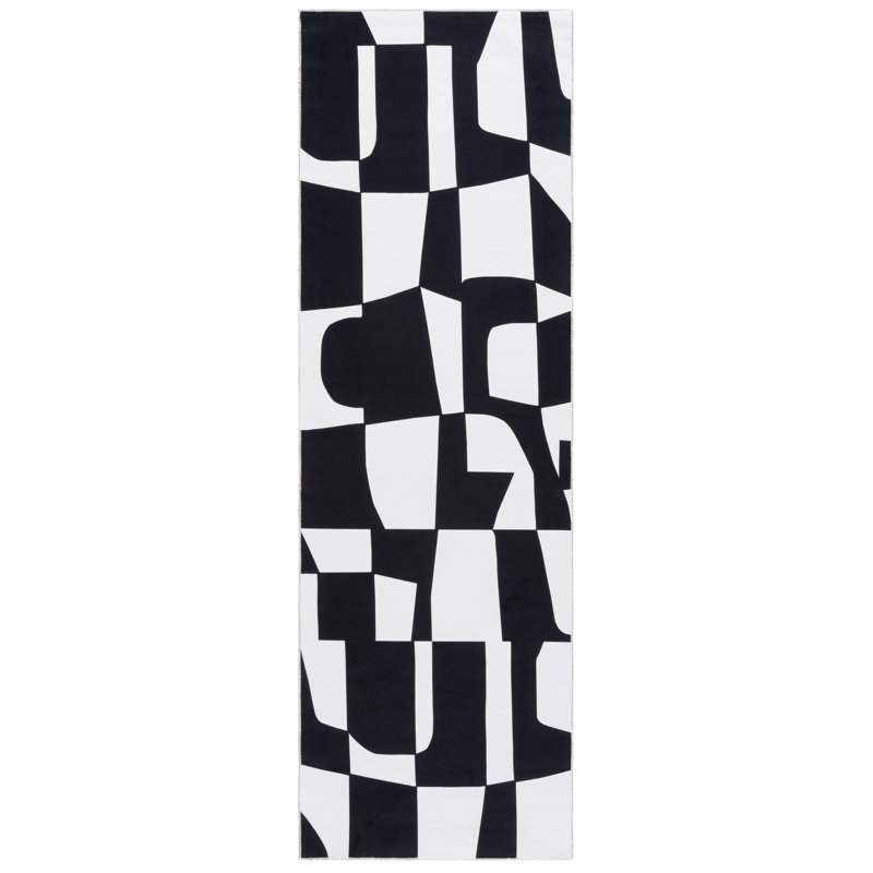 Amalea Performance Machine Washable Abstract Rug, Runner 2'6" x 8'