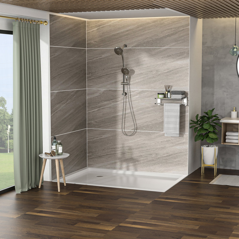 Brushed Nickel 5" Dual Shower Head With Adjustable Slide Bar - 5 Modes For Personalized And Bath In Ways To Customize Time