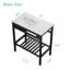 28"L x 20"W Ceramic Console Bathroom Sink Rectangular Porcelain Freestanding Basin with Overflow,Stainless Steel Bracket
