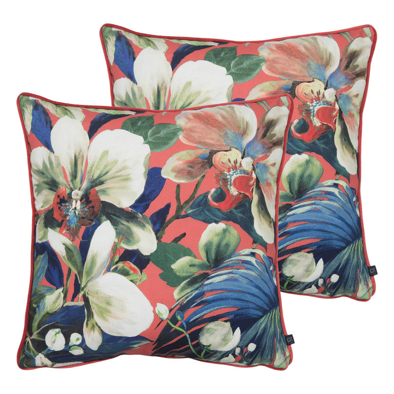 Floral Square Cushion, Feather