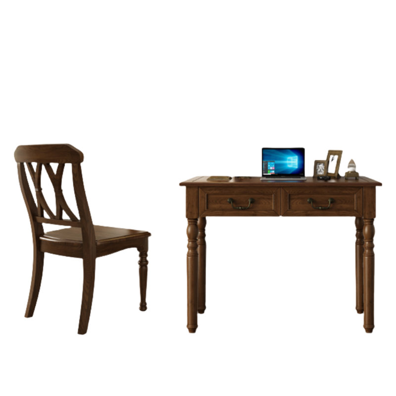 Ensemble de chaises de bureau de style minimaliste, Brun foncé