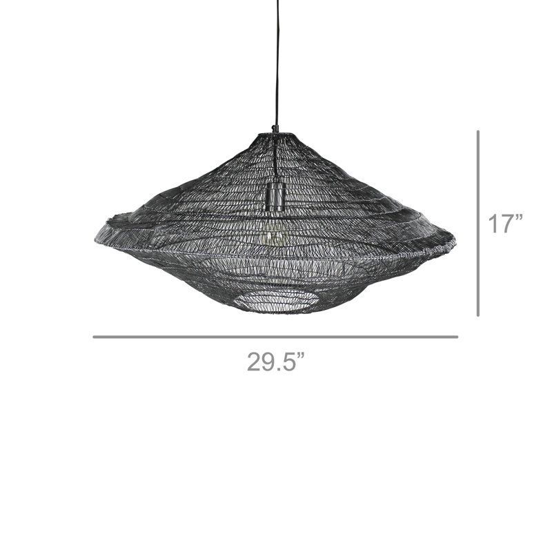 Luminaire suspendu en fil tissé, Naturel foncé, Naturel foncé
