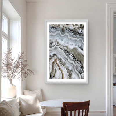 Abstract Geode - Framed Matted Print for Home Decor